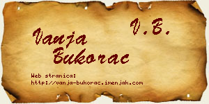 Vanja Bukorac vizit kartica